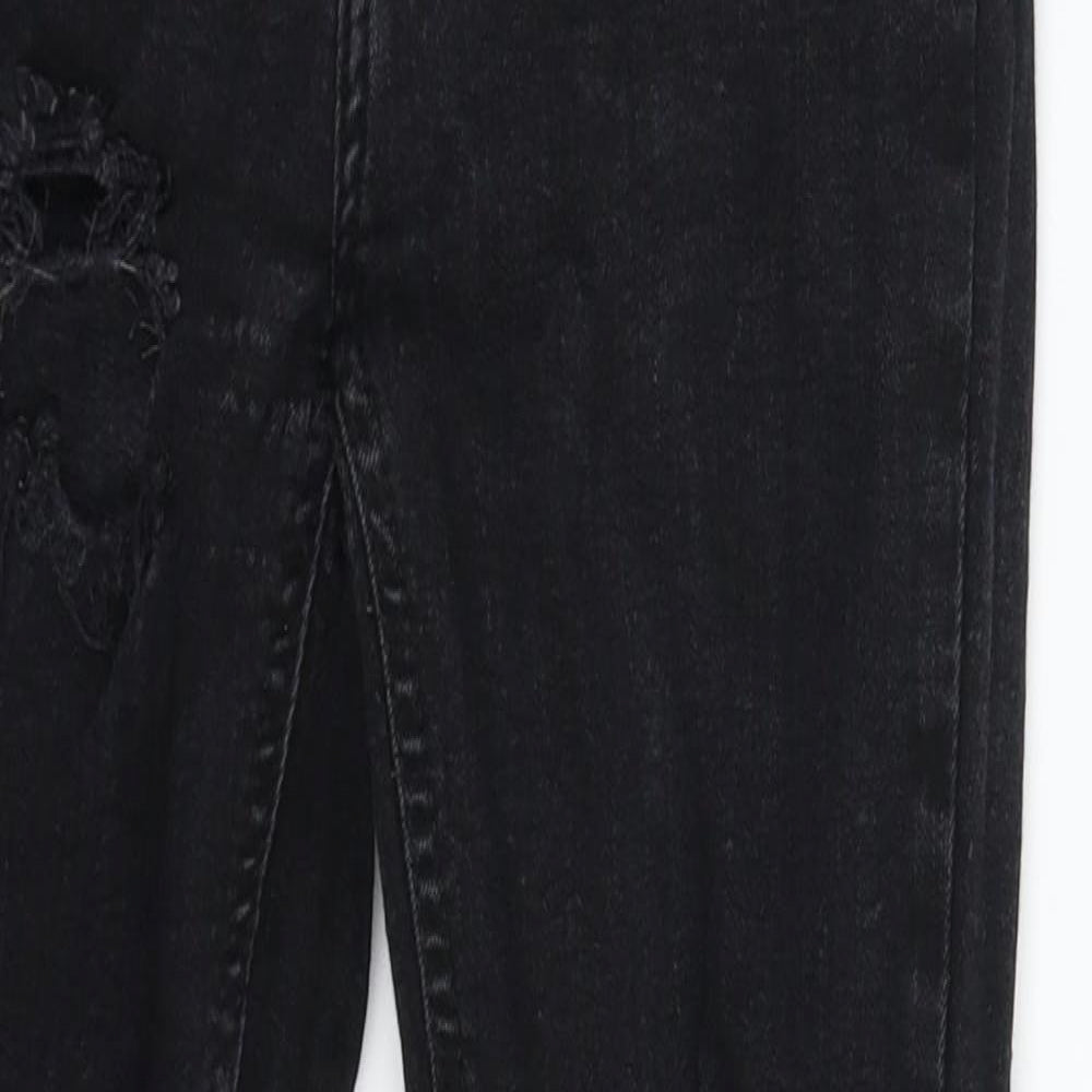 Denim & Co. Womens Black  Denim Skinny Jeans Size 10 L27 in