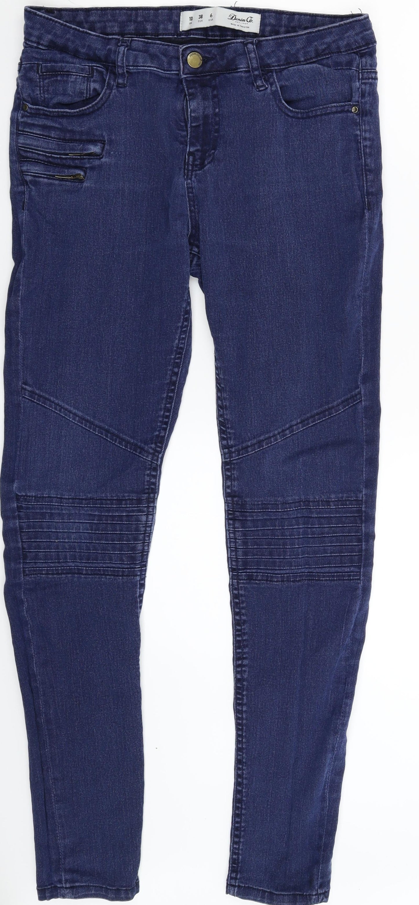 Denim & Co. Womens Blue  Denim Skinny Jeans Size 10 L30 in