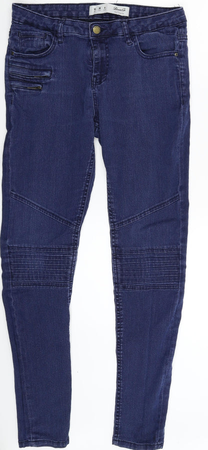 Denim & Co. Womens Blue  Denim Skinny Jeans Size 10 L30 in
