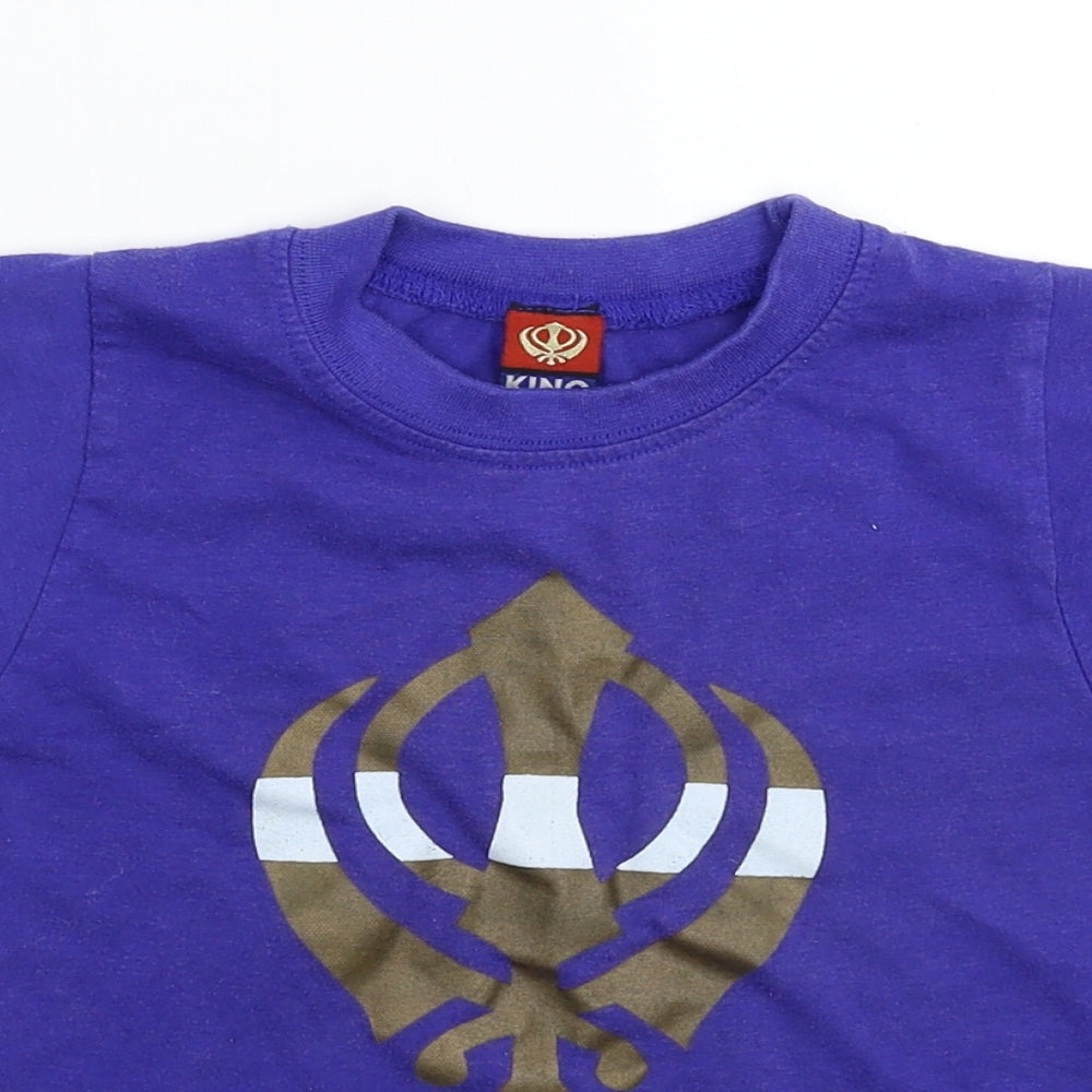 King Punjab Boys Blue   Basic T-Shirt Size XS