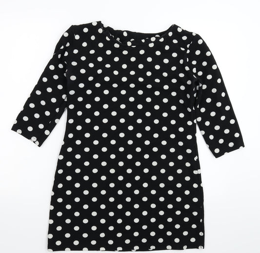 Preworn Womens Black Polka Dot  Mini  Size S