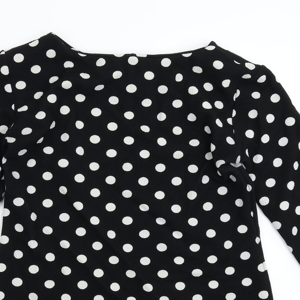 Preworn Womens Black Polka Dot  Mini  Size S