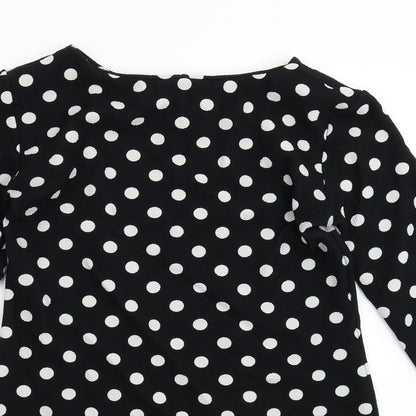 Preworn Womens Black Polka Dot  Mini  Size S