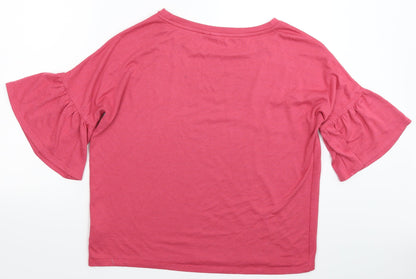 Womens UK Size M Gap Pink Basic Blouse