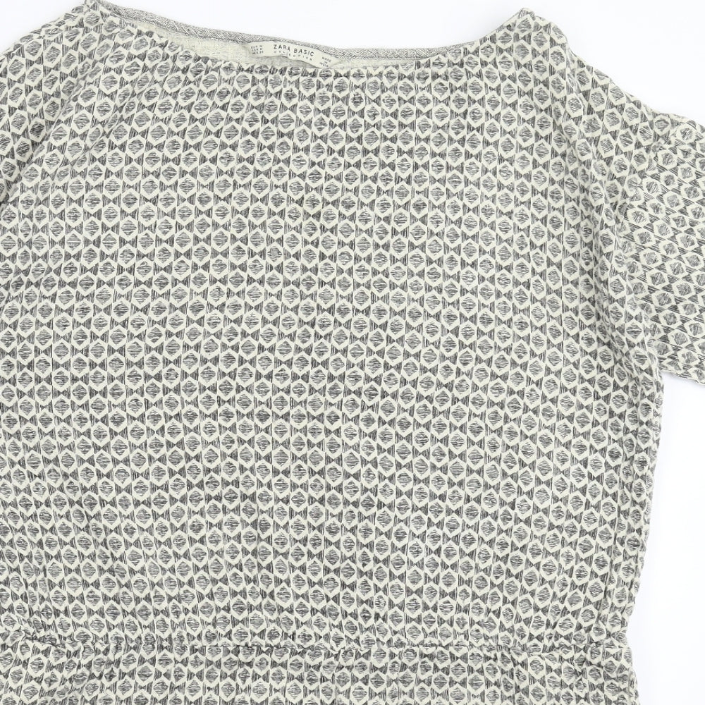 Zara Womens Beige Geometric  Mini  Size M