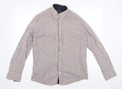Mens UK Size L Bare Leisure Red  Button-Up Long Sleeve Casual Shirt