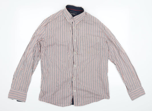 Mens UK Size L Bare Leisure Red  Button-Up Long Sleeve Casual Shirt