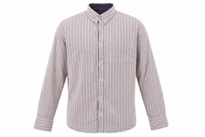 Mens UK Size L Bare Leisure Red  Button-Up Long Sleeve Casual Shirt