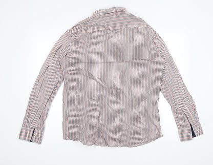 Mens UK Size L Bare Leisure Red  Button-Up Long Sleeve Casual Shirt