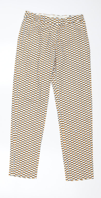 Womens UK Size 6 H&M Regular Fit  White Trousers