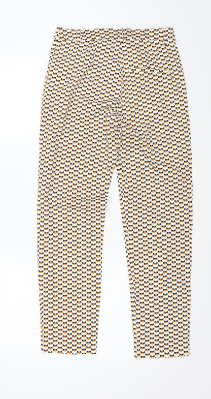 Womens UK Size 6 H&M Regular Fit  White Trousers