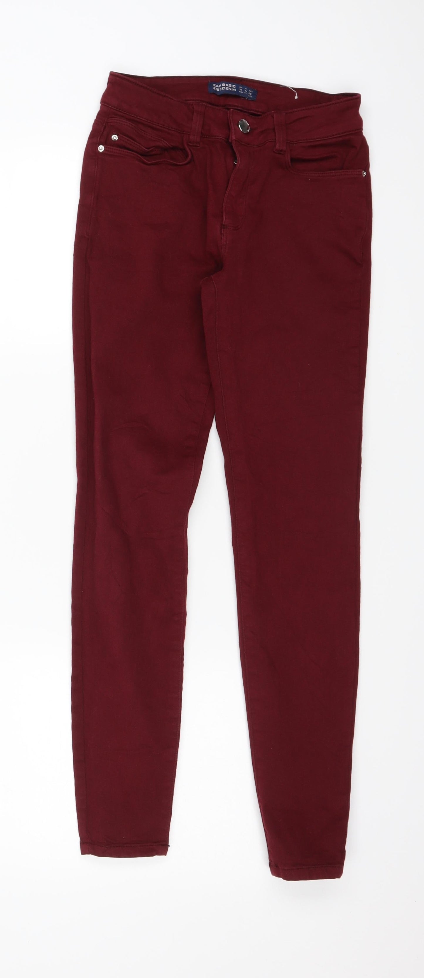 Zara Womens Red   Skinny Jeans Size 8 L26 in