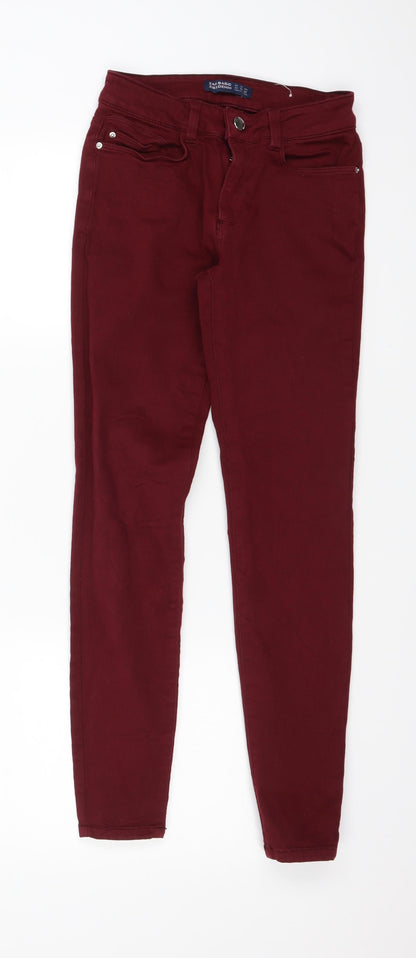 Zara Womens Red   Skinny Jeans Size 8 L26 in