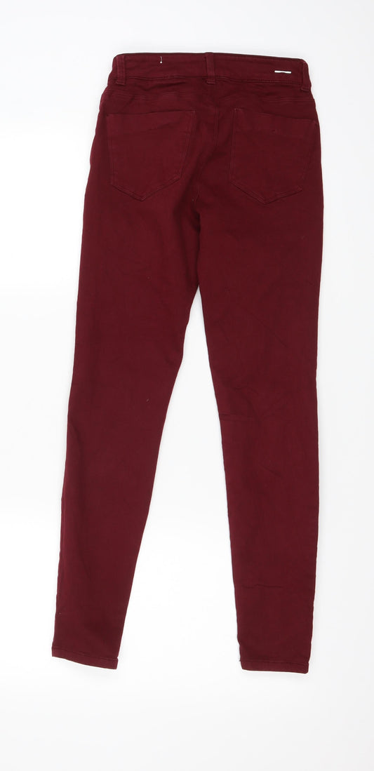Zara Womens Red   Skinny Jeans Size 8 L26 in
