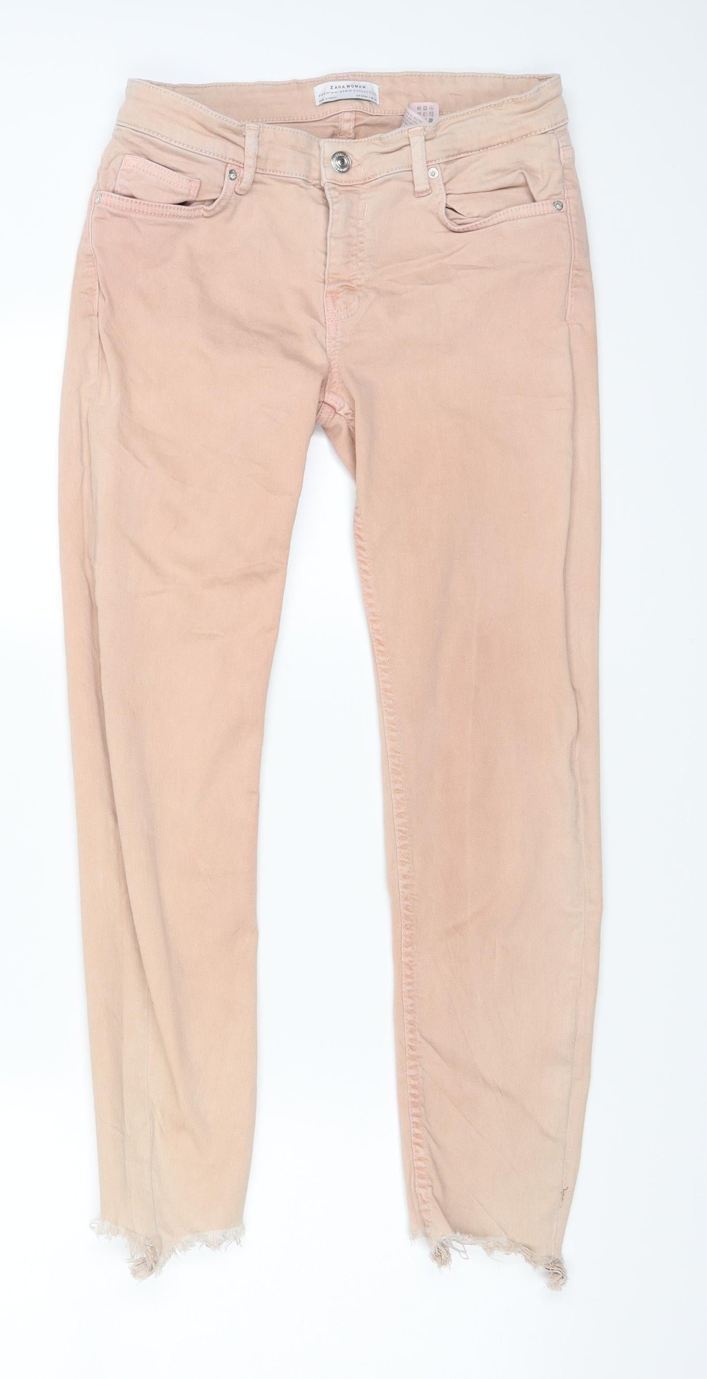 Zara Womens Pink  Denim Skinny Jeans Size 8 L24 in