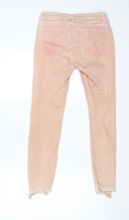 Zara Womens Pink  Denim Skinny Jeans Size 8 L24 in