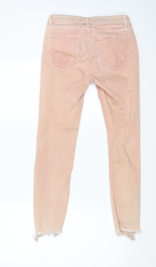 Zara Womens Pink  Denim Skinny Jeans Size 8 L24 in