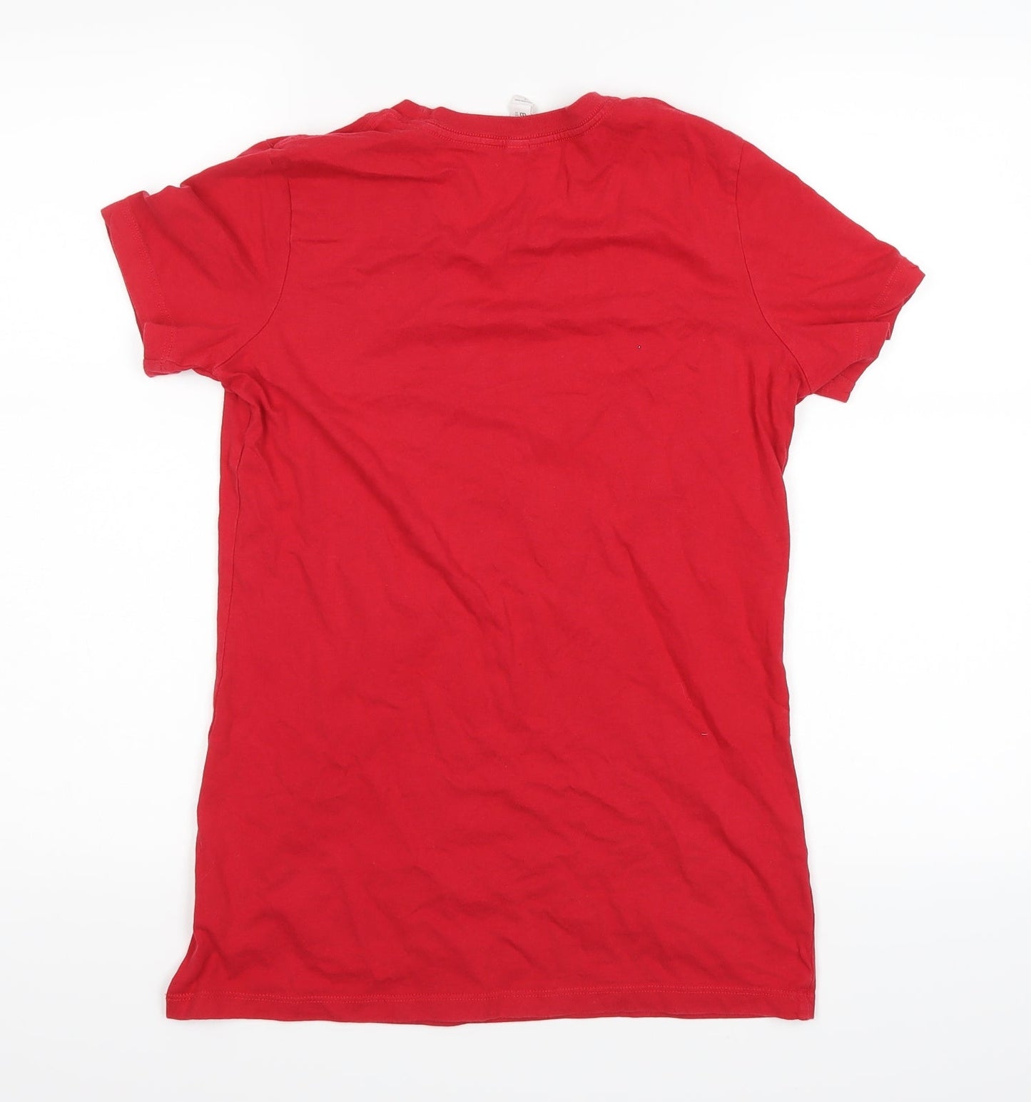 Womens UK Size L Bella Red Basic T-Shirt