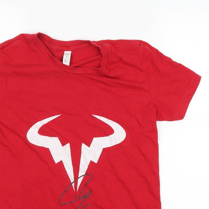 Womens UK Size L Bella Red Basic T-Shirt