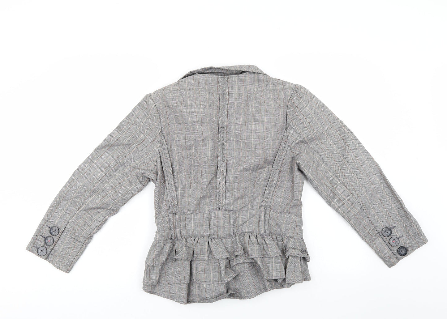 River Island Womens Grey Check  Jacket Suit Jacket Size 14