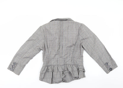River Island Womens Grey Check  Jacket Suit Jacket Size 14