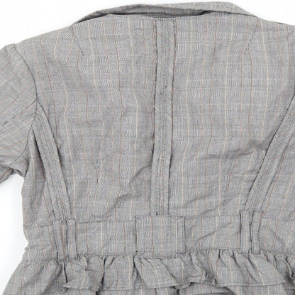 River Island Womens Grey Check  Jacket Suit Jacket Size 14