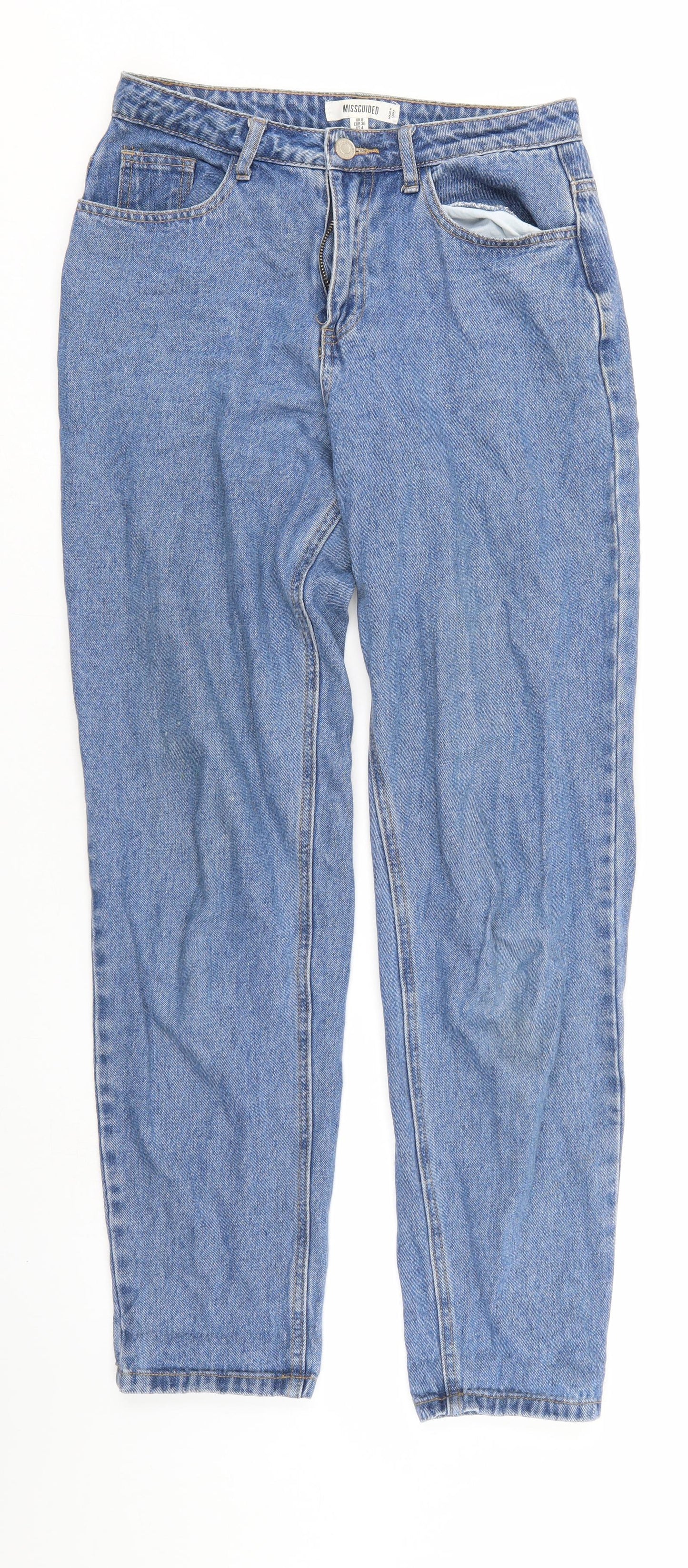 Missguided Womens Blue  Denim Skinny Jeans Size 8 L29 in