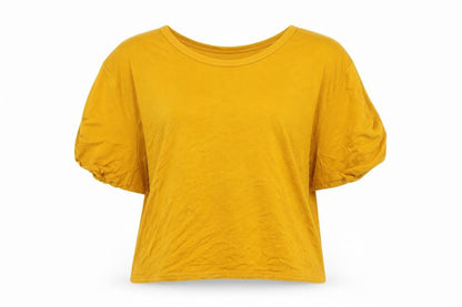 Womens UK Size 8 PRETTYLITTLETHING Gold Basic T-Shirt