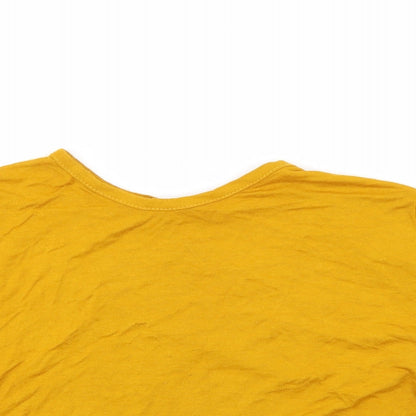 Womens UK Size 8 PRETTYLITTLETHING Gold Basic T-Shirt