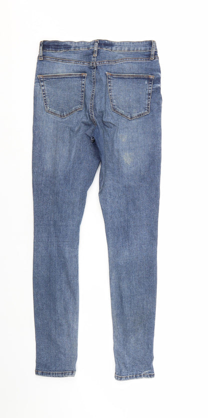 Preworn Womens Blue  Denim Skinny Jeans Size 10 L27 in