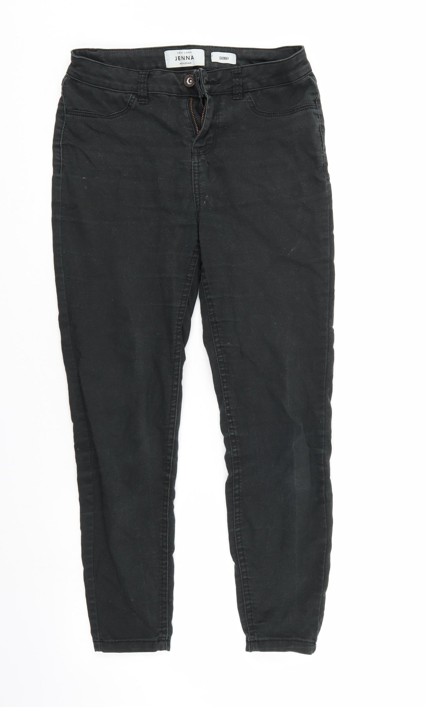 New Look Womens Black  Denim Tapered Jeans Size 10 L26 in
