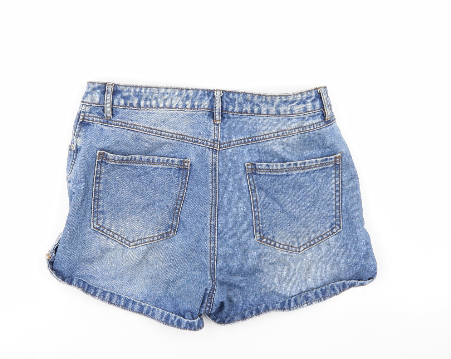 M Womens Blue  Denim Mom Shorts Size 8 - Distressed