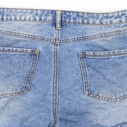 M Womens Blue  Denim Mom Shorts Size 8 - Distressed