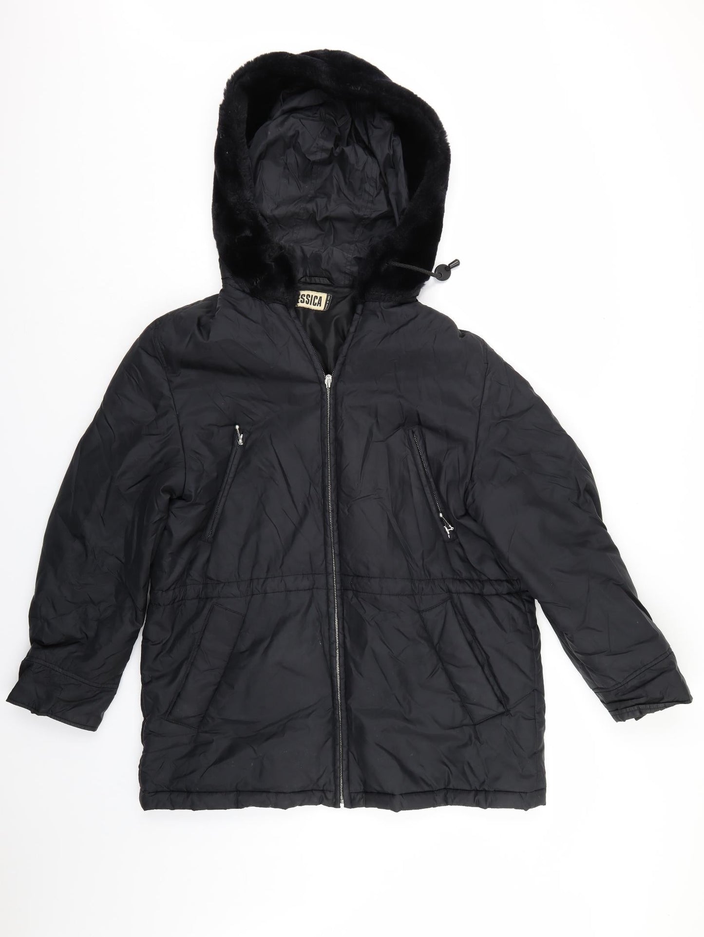 Womens UK Size  Yessica Black Parka Coat