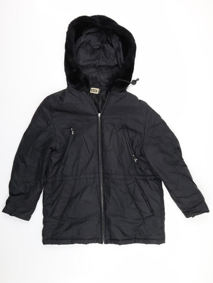 Womens UK Size  Yessica Black Parka Coat