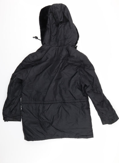 Womens UK Size  Yessica Black Parka Coat