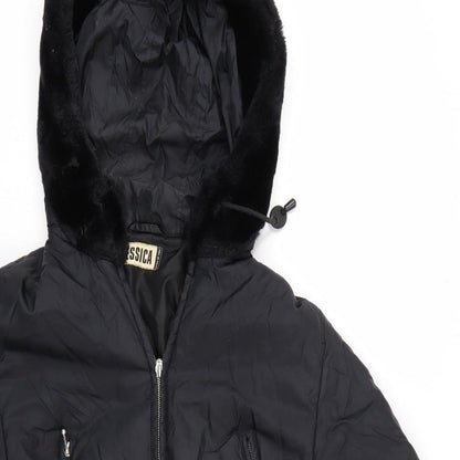 Womens UK Size  Yessica Black Parka Coat