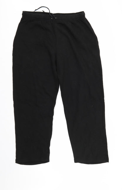 CS Active Womens Black   Sweatpants Trousers Size 2XL L27 in - Elastic Waist