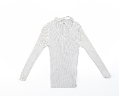 Cherry Koko Womens Grey   Pullover Jumper Size S