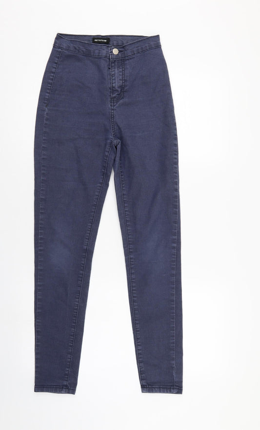 PRETTYLITTLETHING  Womens Blue   Jegging Jeans Size 6 L28 in