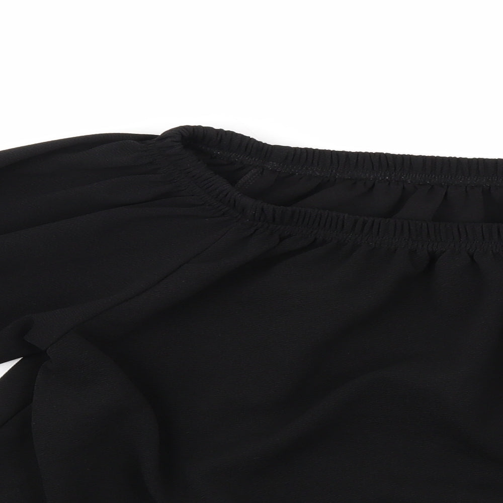 Womens UK Size M PRETTYLITTLETHING Black Basic Blouse