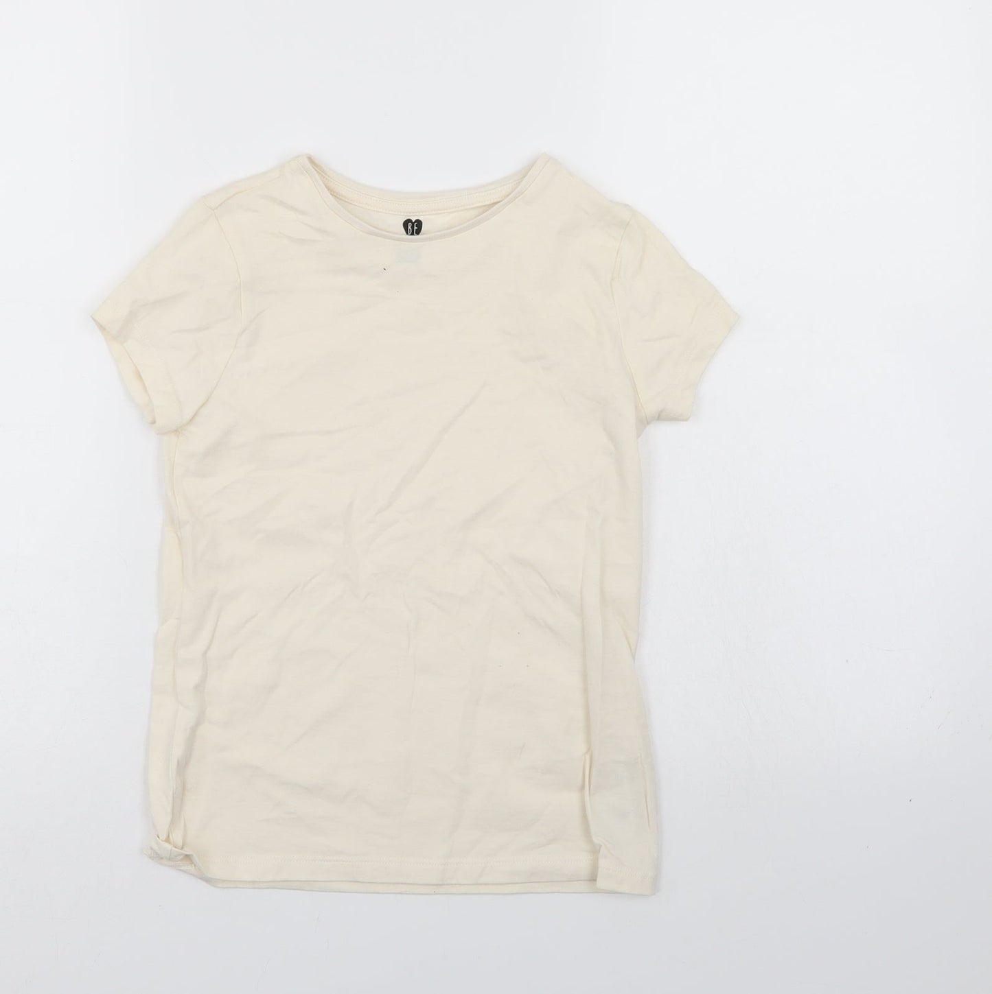 BE Girls Ivory   Basic T-Shirt Size 9-10 Years