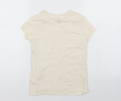 BE Girls Ivory   Basic T-Shirt Size 9-10 Years