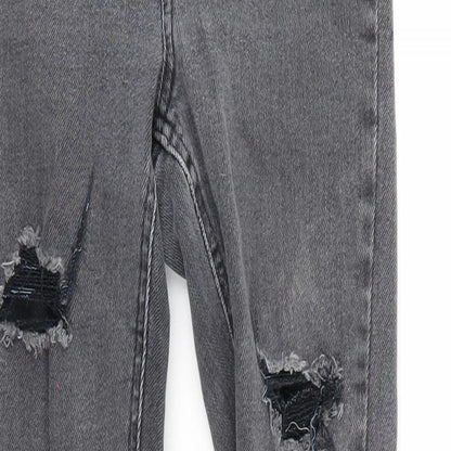 New Look Girls Grey   Skinny Jeans Size 13 Years - Distressed
