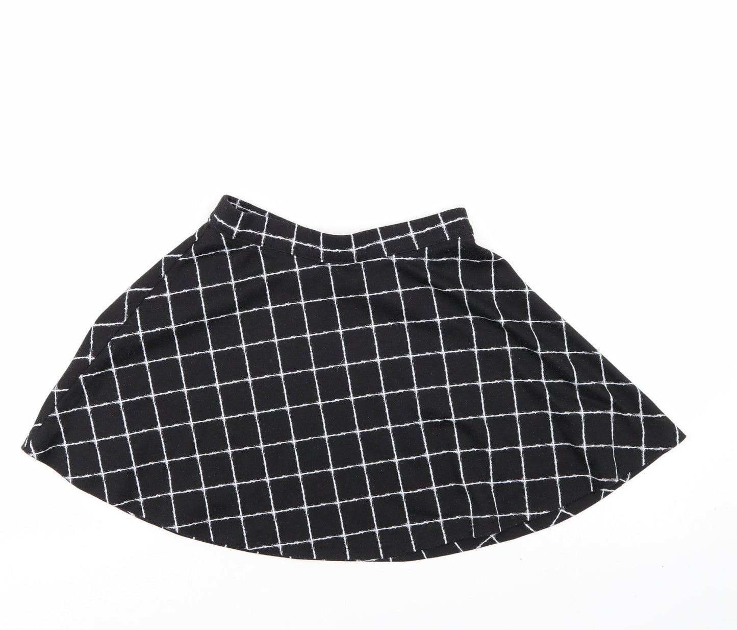 F&F Girls Black Check  Flare Skirt Size 10-11 Years