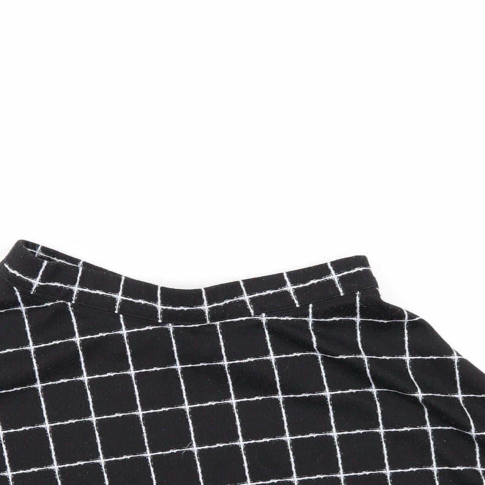 F&F Girls Black Check  Flare Skirt Size 10-11 Years