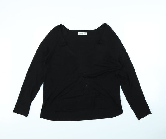 Stradivarius Womens Black   Pullover Jumper Size L