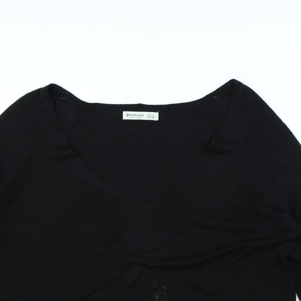 Stradivarius Womens Black   Pullover Jumper Size L
