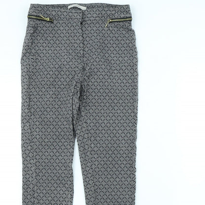 George Womens Black Geometric  Trousers  Size 8 L28 in