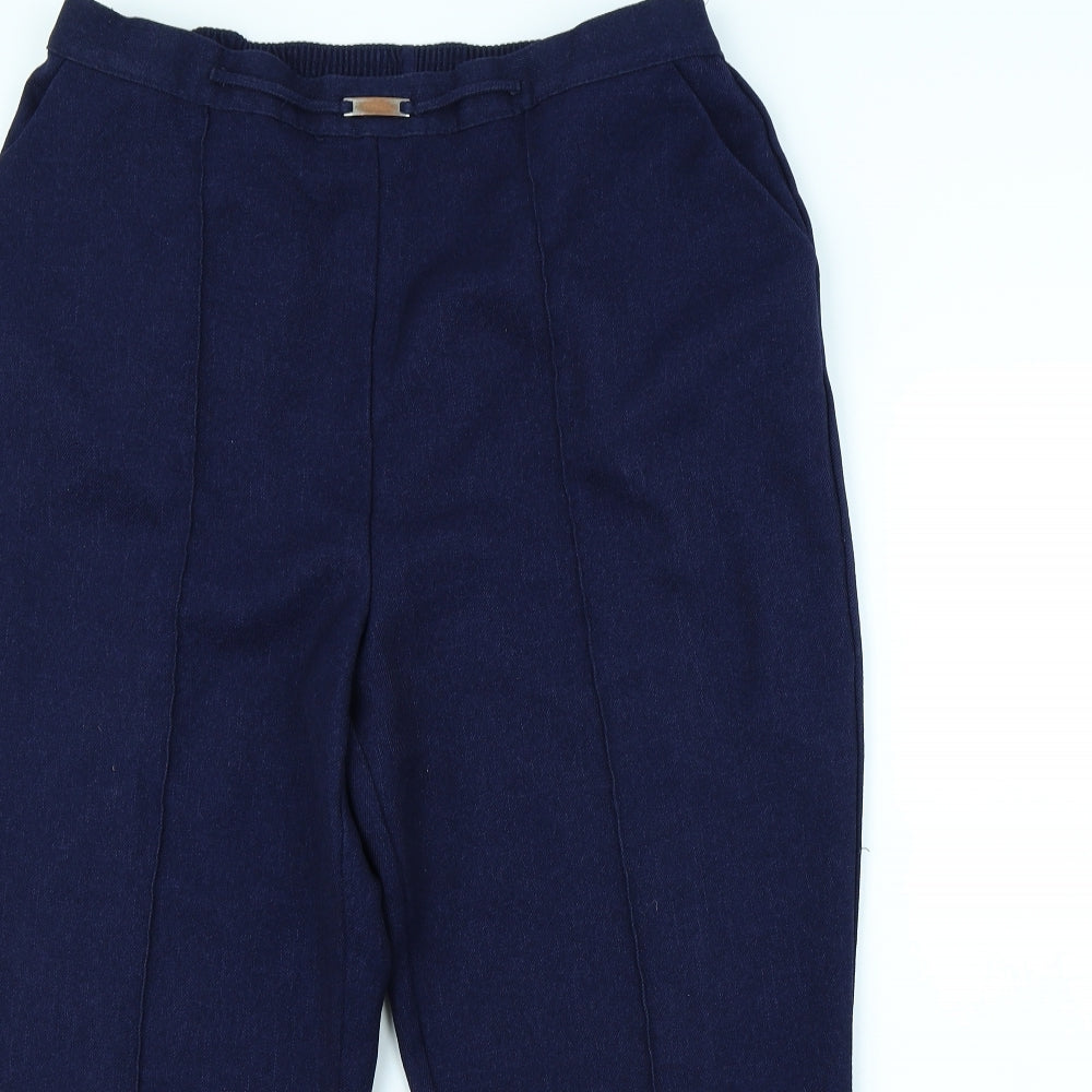 Womens UK Size 16 Papaya Regular Fit Dress Pants Blue Trousers